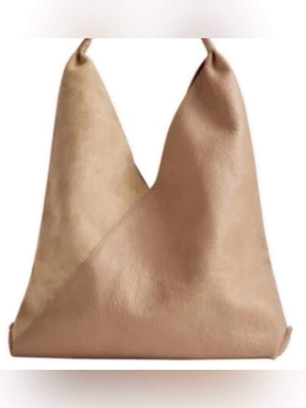 Shiraleah Chicago Arden Hobo Bag Tan Vegan Leather Suede Slouchy Minimal
